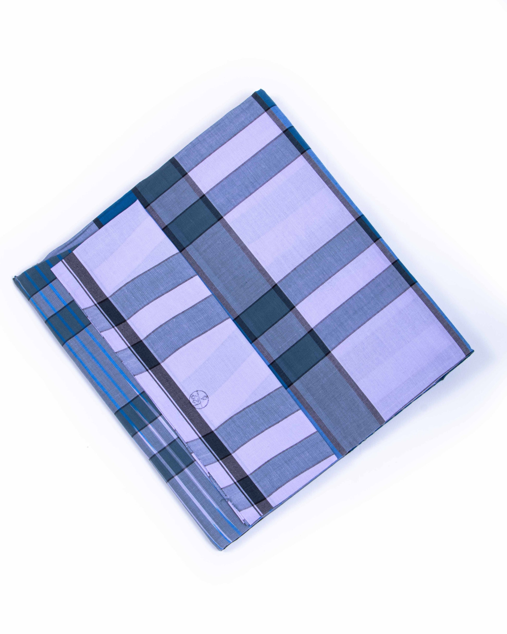 Shop Sangu Brand Blue Checkered 2.10 m Stitched Lungi