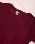 Shop Round Neck Women Maroon Colour T-Shirt