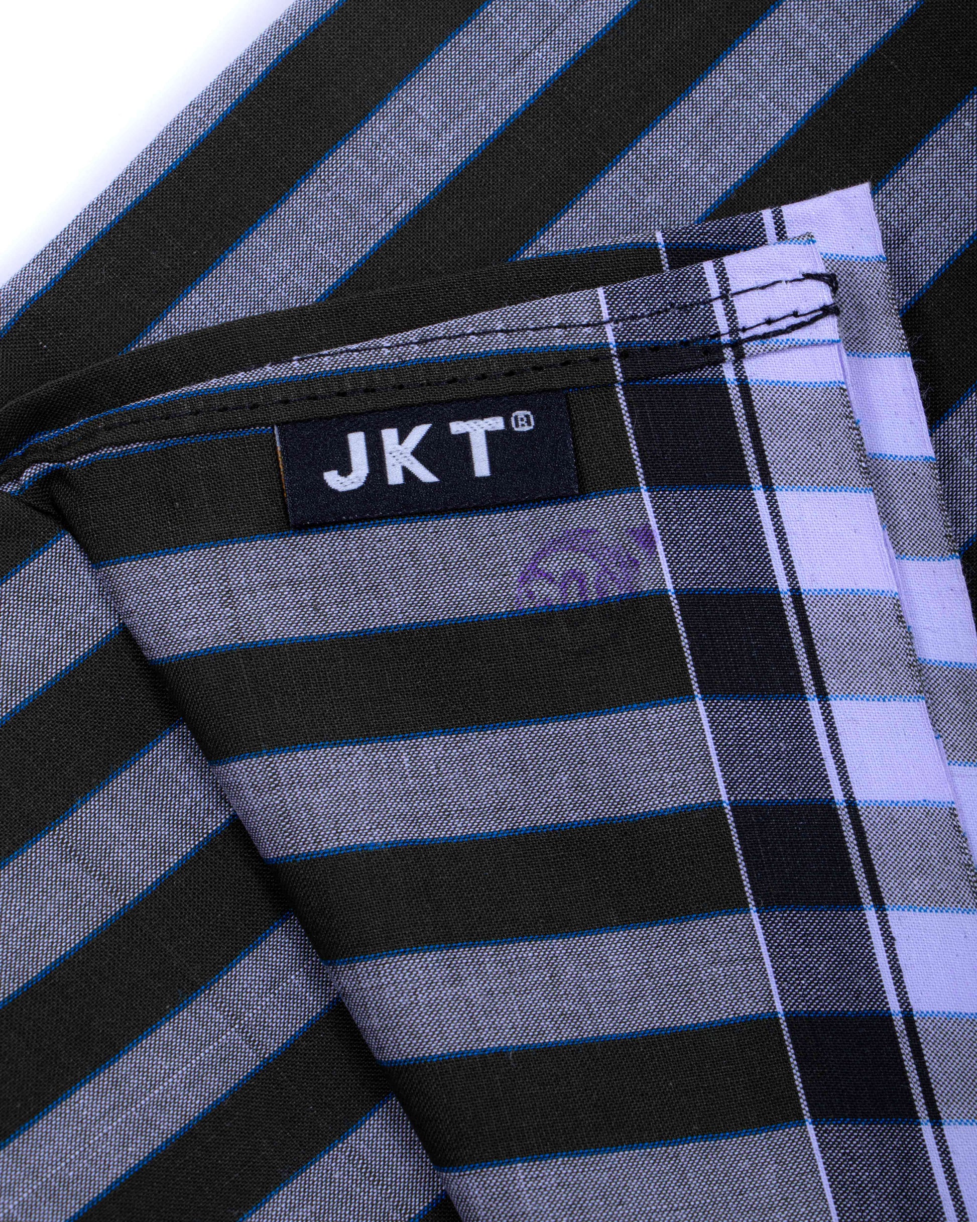 Buy JKT Brand Grey Striped 2.10 m Stitched Lungi