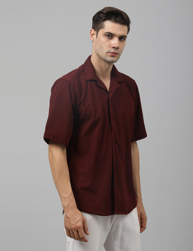 Native Bull Burgundy Popcorn Shirt