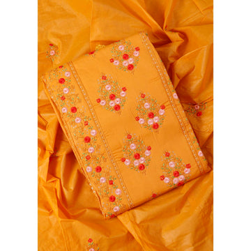 Mustard Colour Unstitched Salwar Material