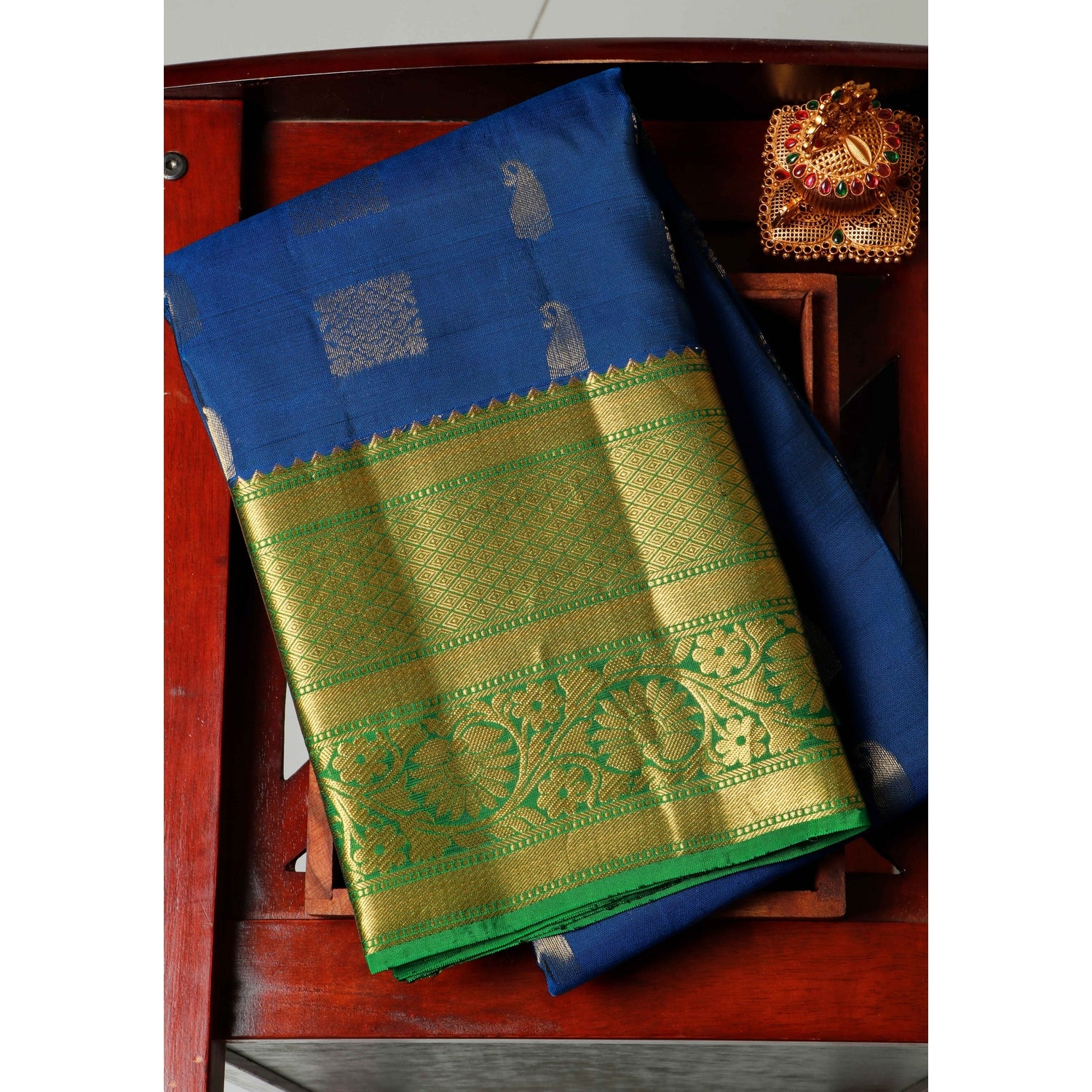 Blue Colour Traditional Saree