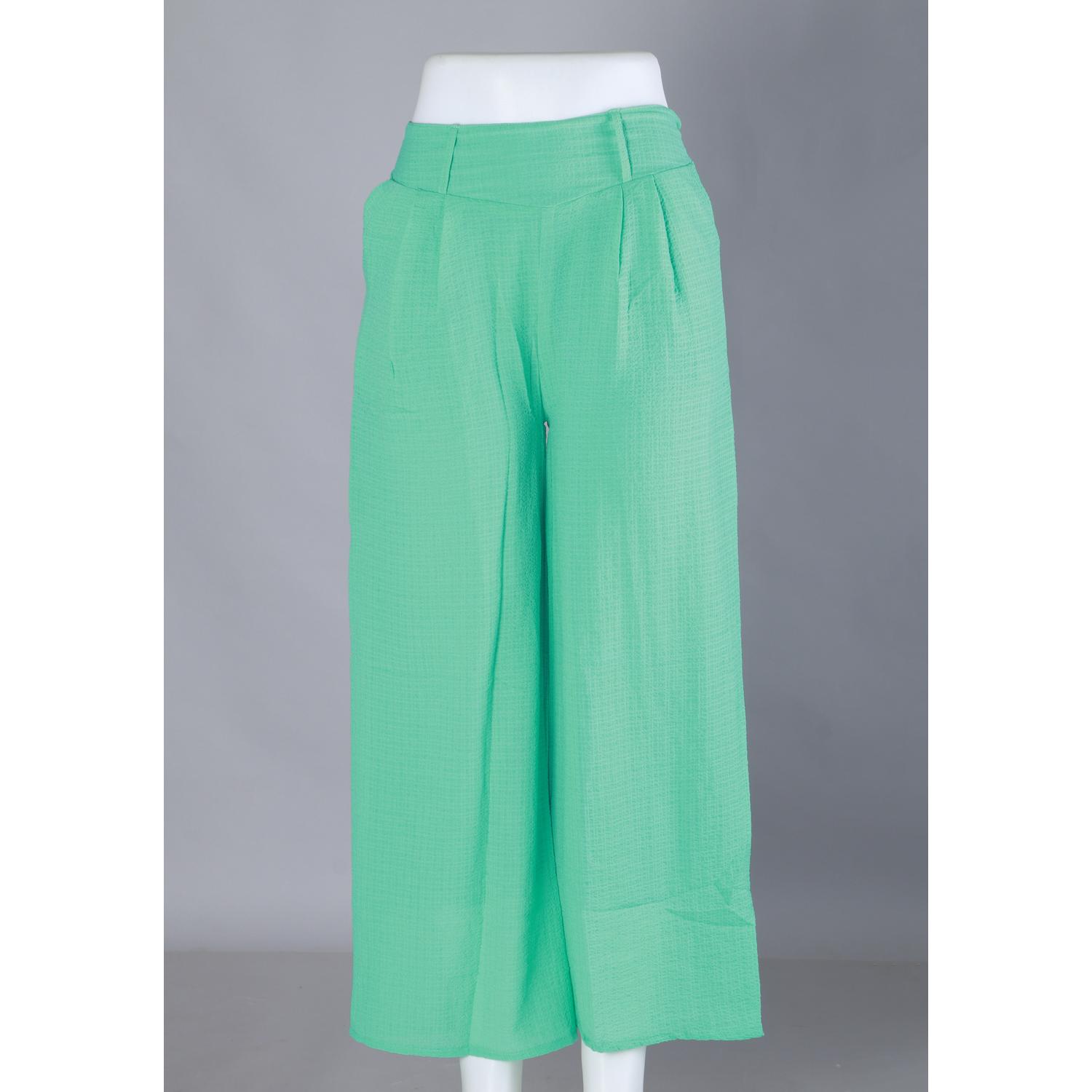 Green Colour Womens Palazzo 1