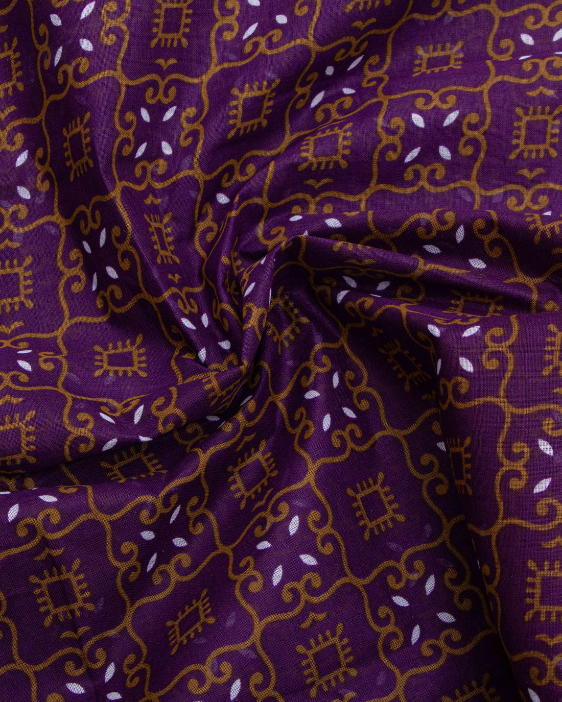 Purple Colour Voile Cotton Saree Without Blouse