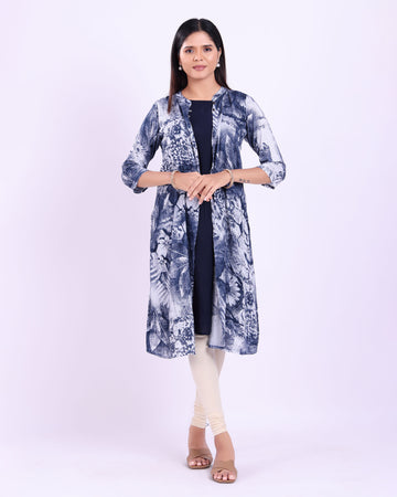 Stylish women's blue printed kurti