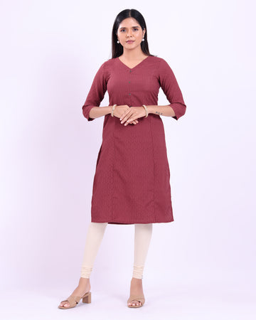 Designer maroon colour women's kurti