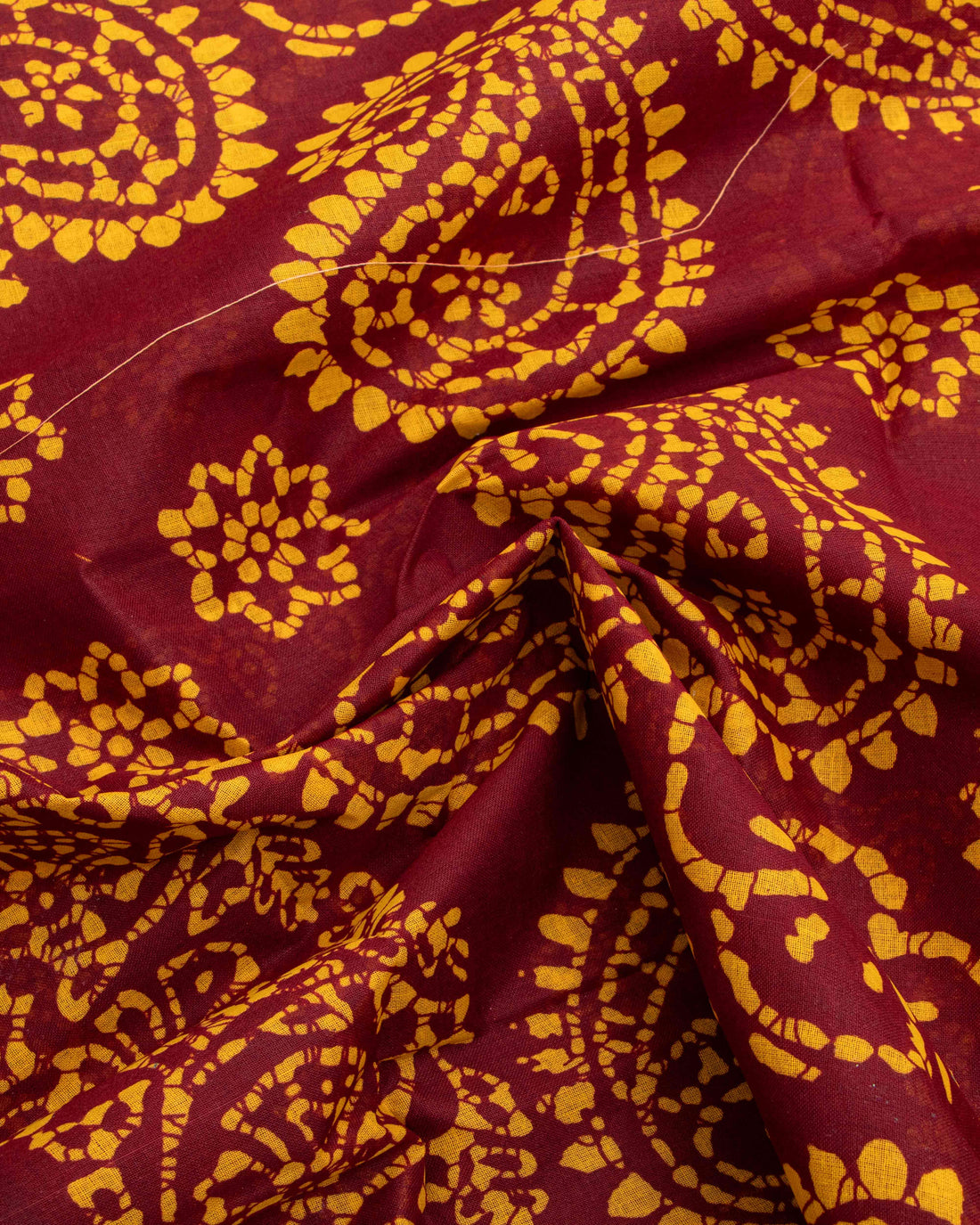 Maroon Colour Voile Cotton Saree Without Blouse