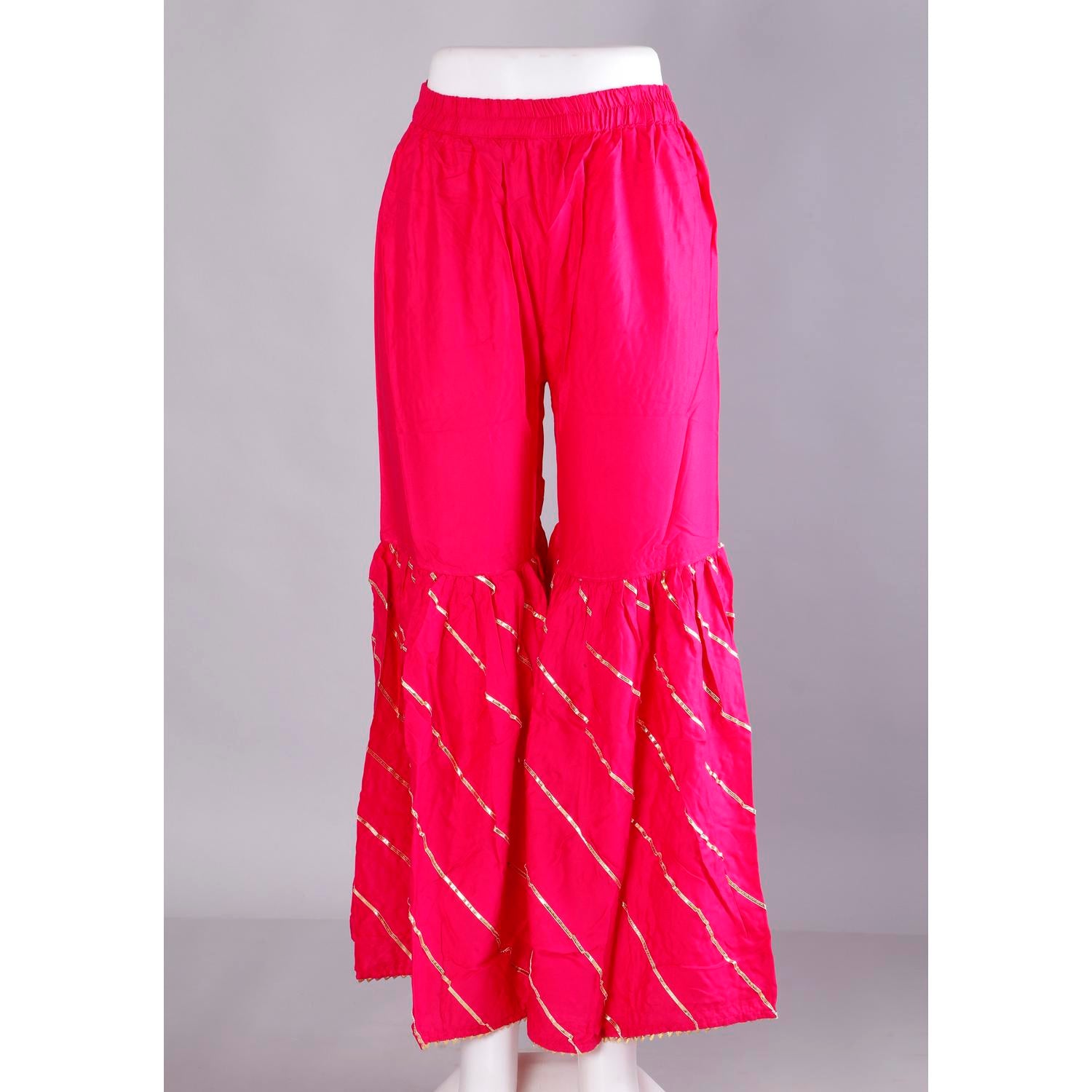 Pink Colour Sharara Pants