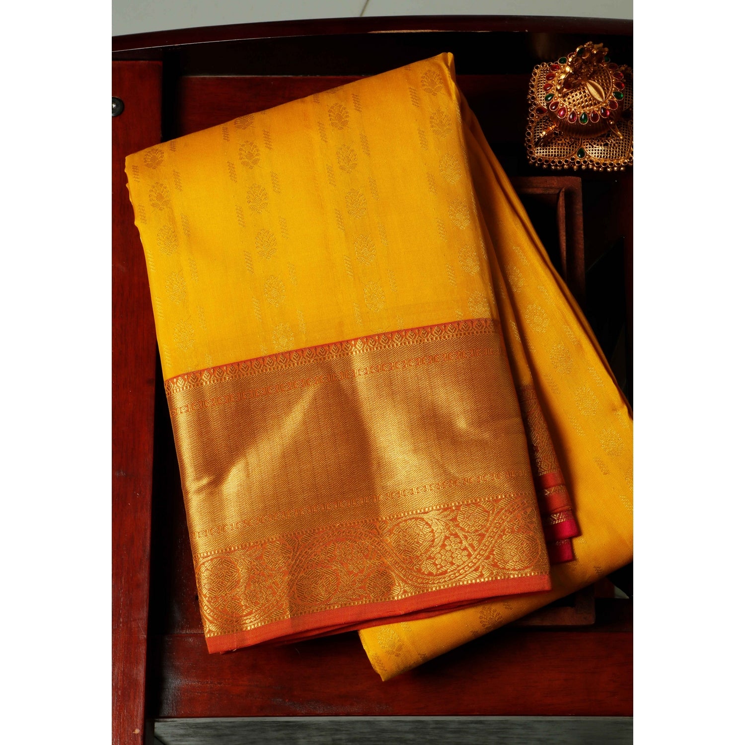 Yellow Colour Traditional Saree