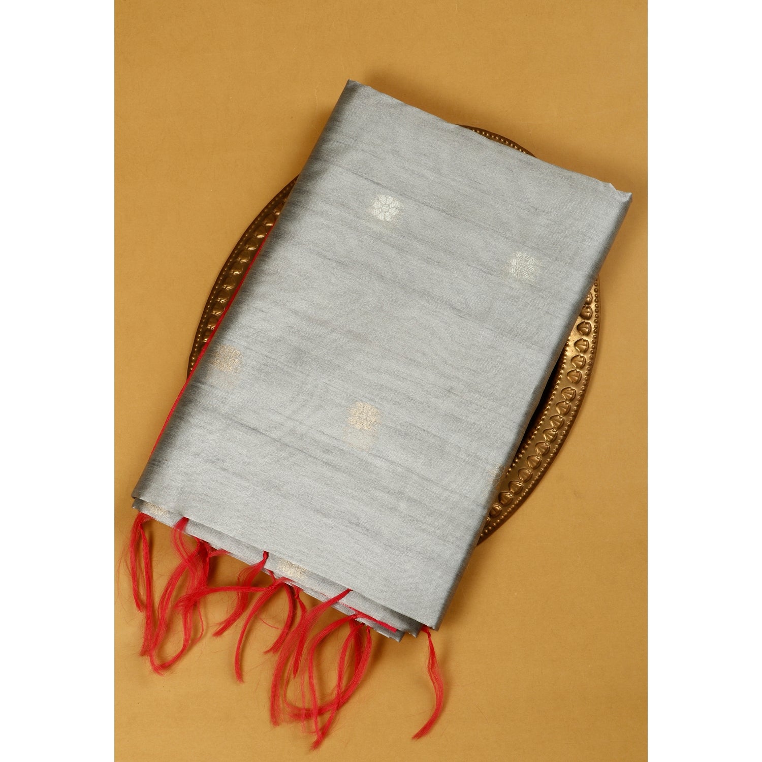 Grey Colour Art Silk Saree