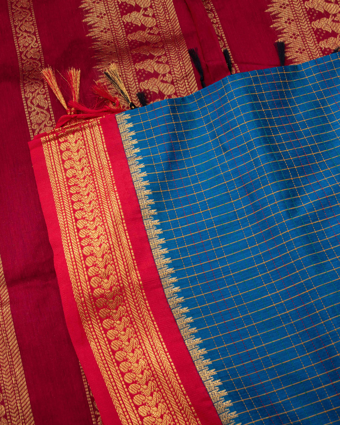 Blue Colour Kalyani Cotton Saree