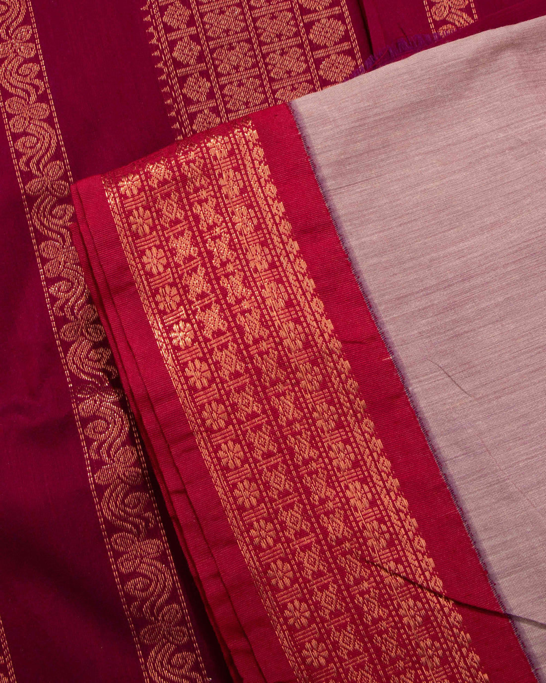 Onion Pink Colour Kalyani Cotton Saree