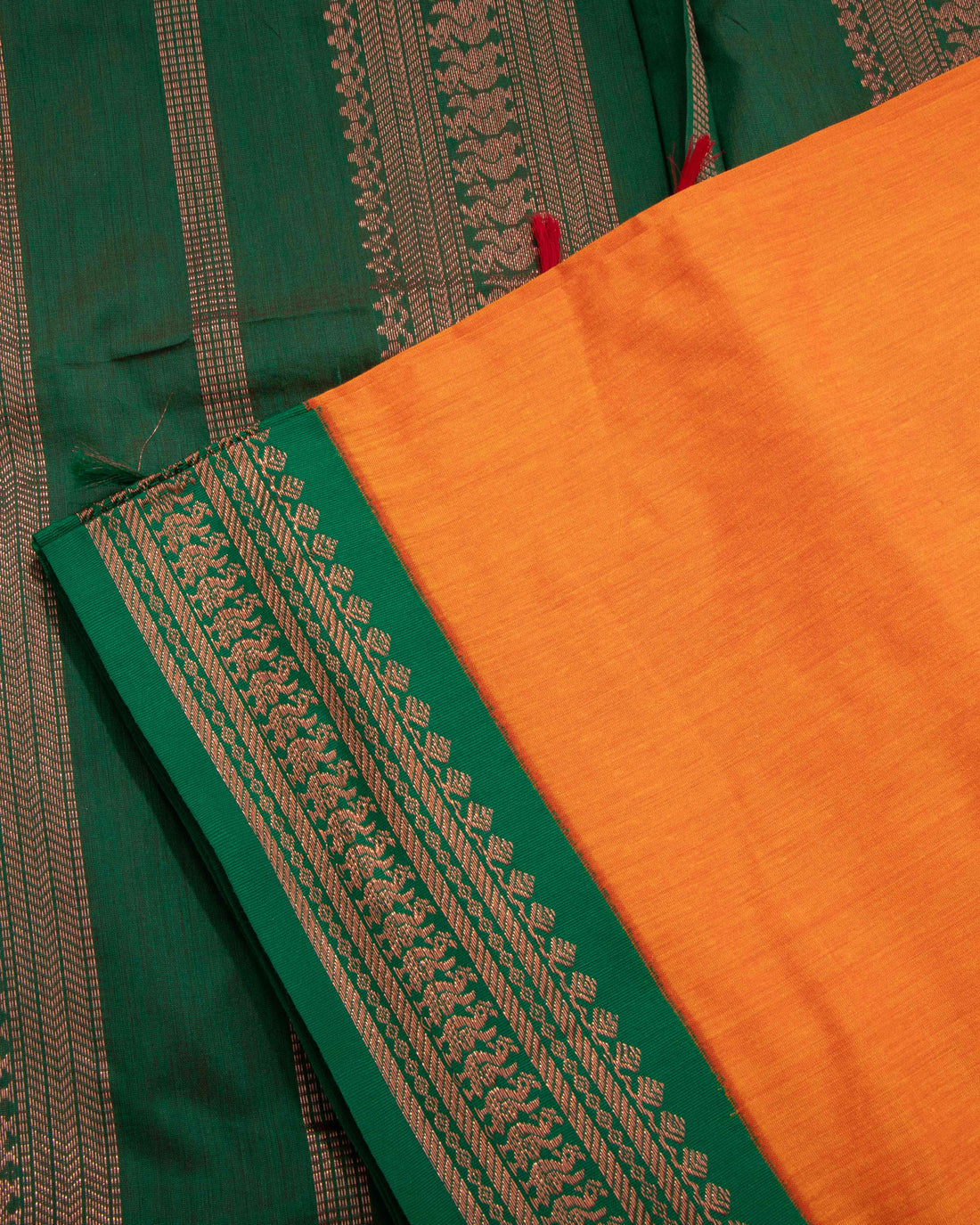 Orange Colour Kalyani Cotton Saree