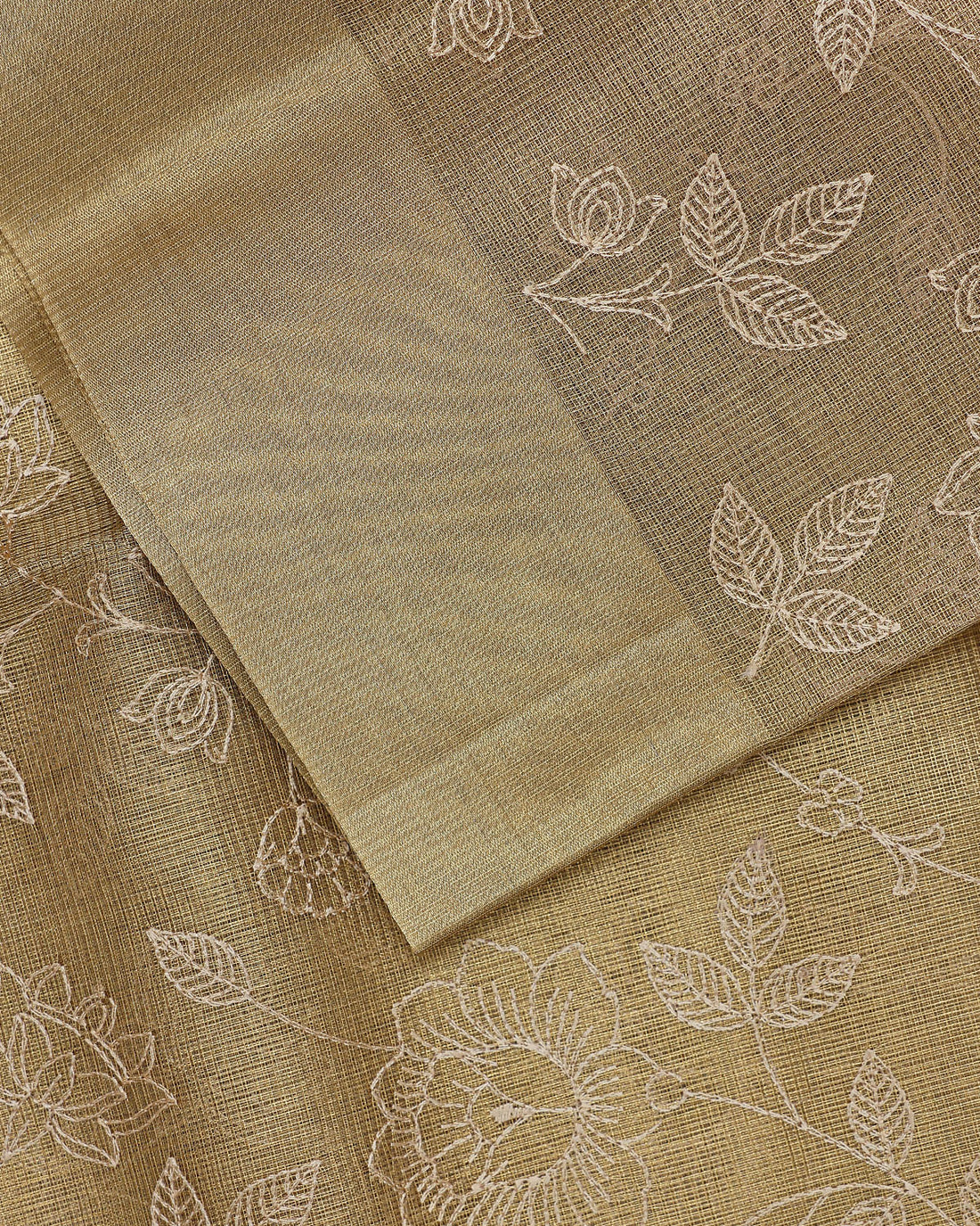 Gold Colour Cotton Saree