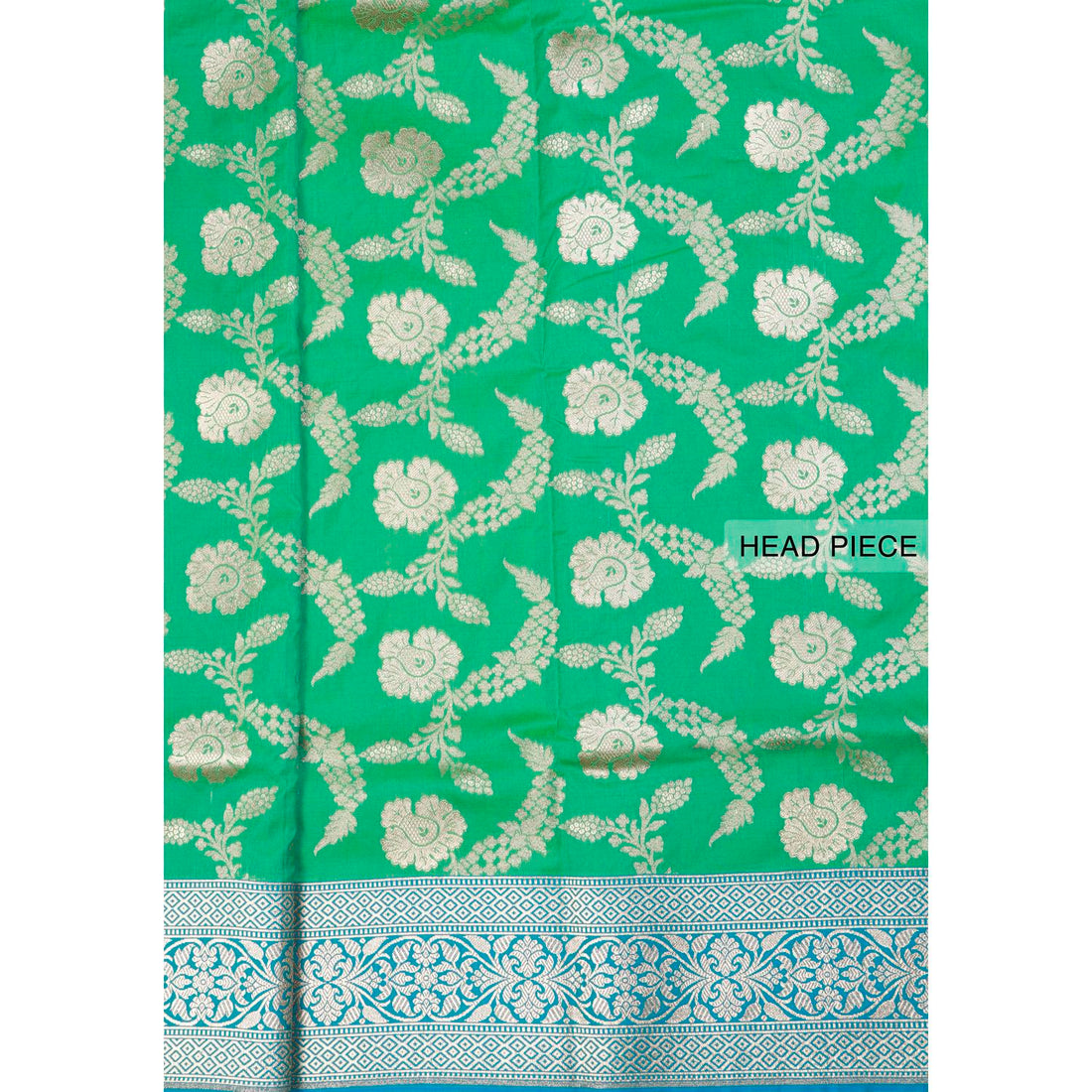 Green Colour Banarasi Silk Saree with Silver Pallu