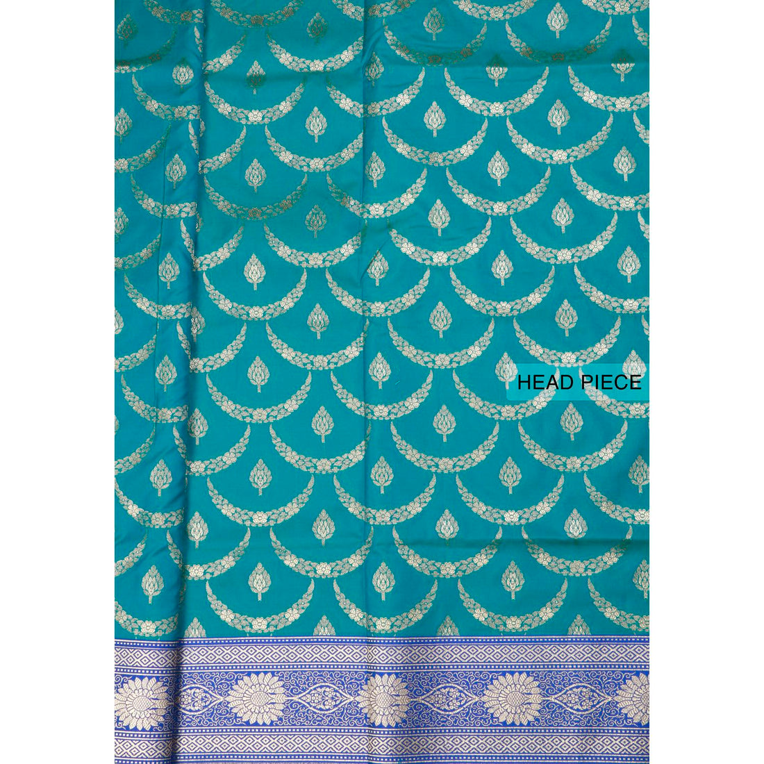 Teal Colour Banarasi Silk Saree