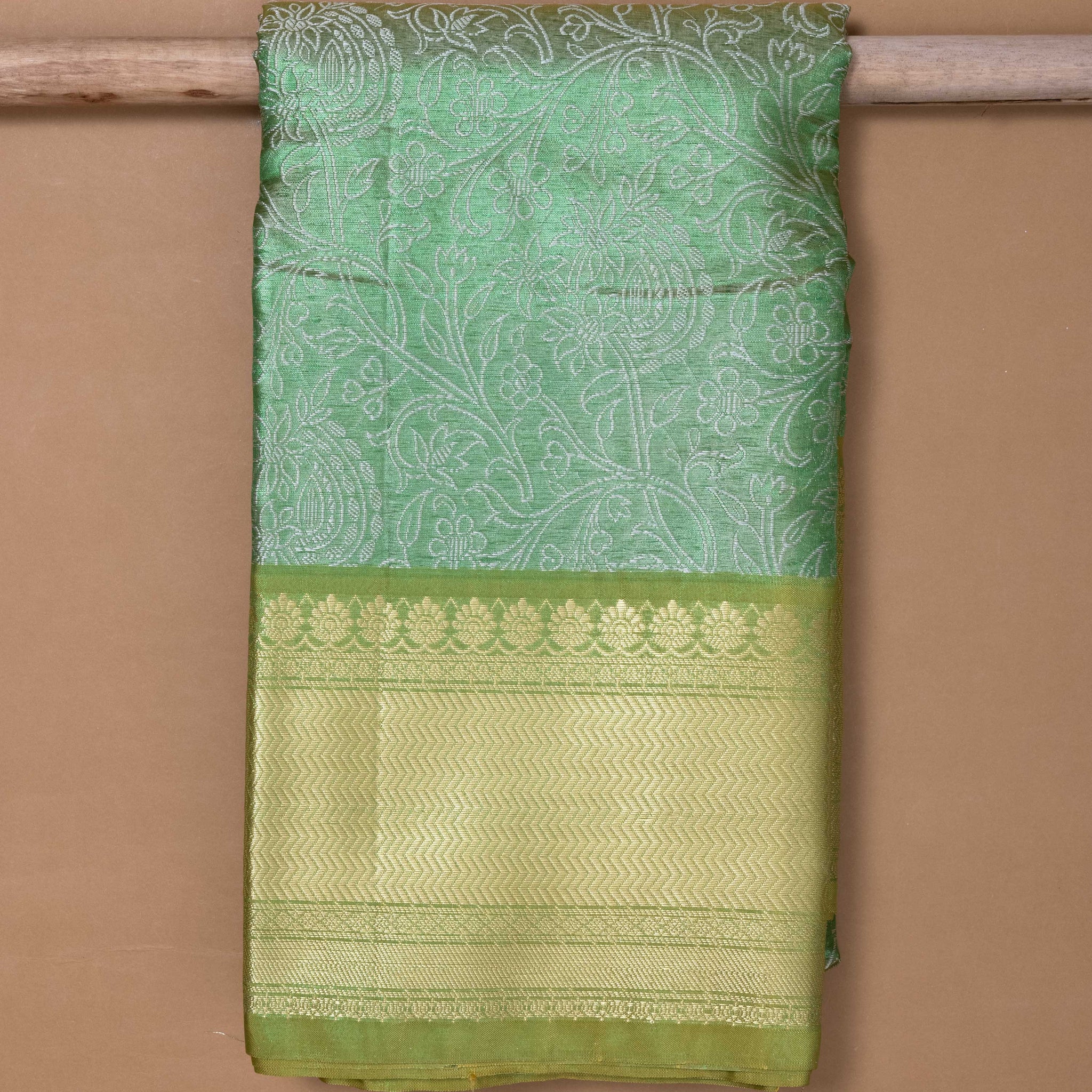 Ambani Green Colour Tissue Saree