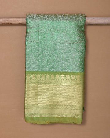 Ambani Green Colour Tissue Saree