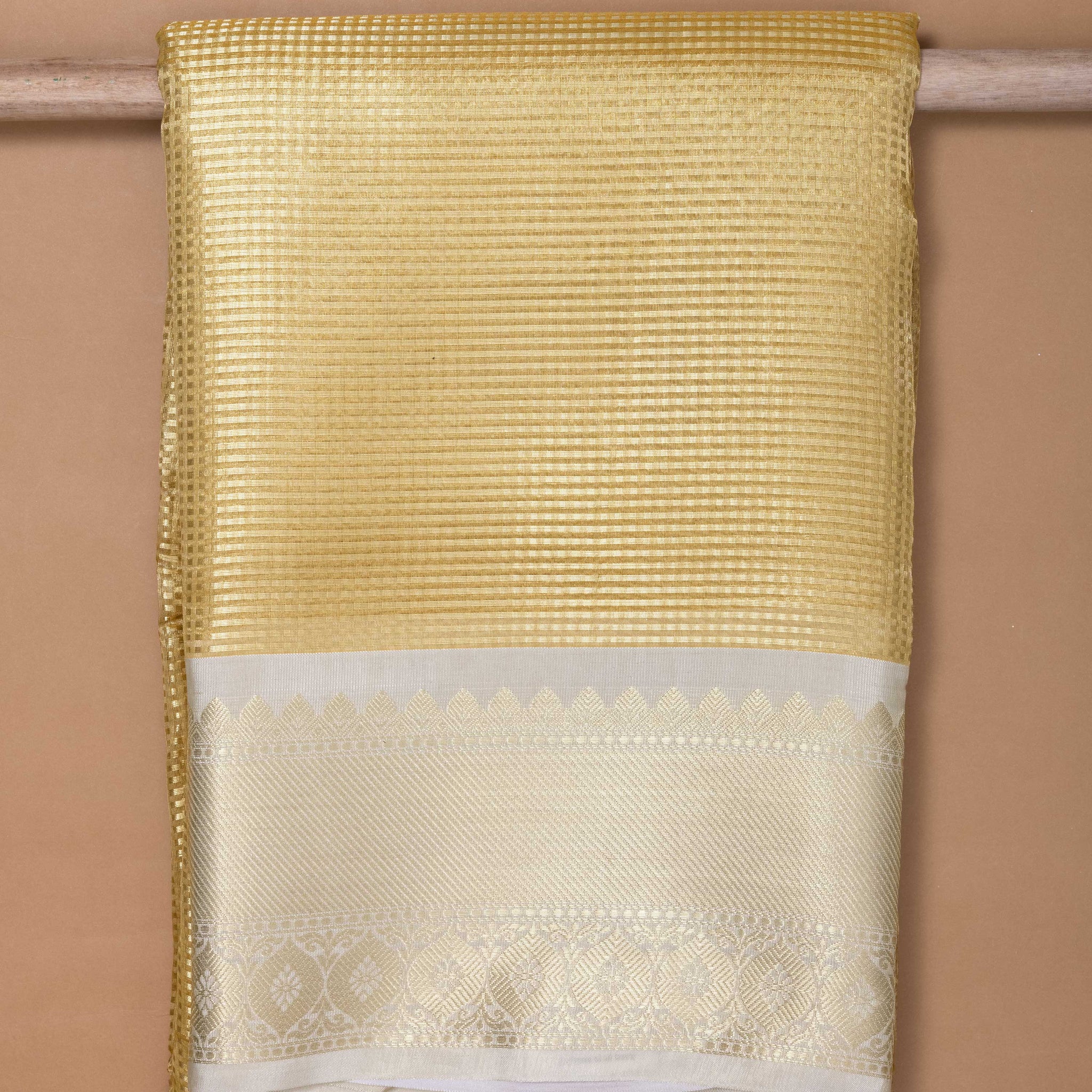 Nayanthara Golden Colour Tissue Saree