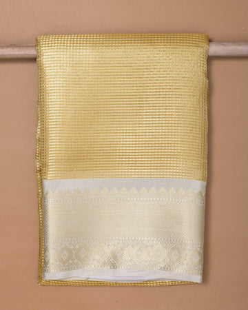 Nayanthara Golden Colour Tissue Saree