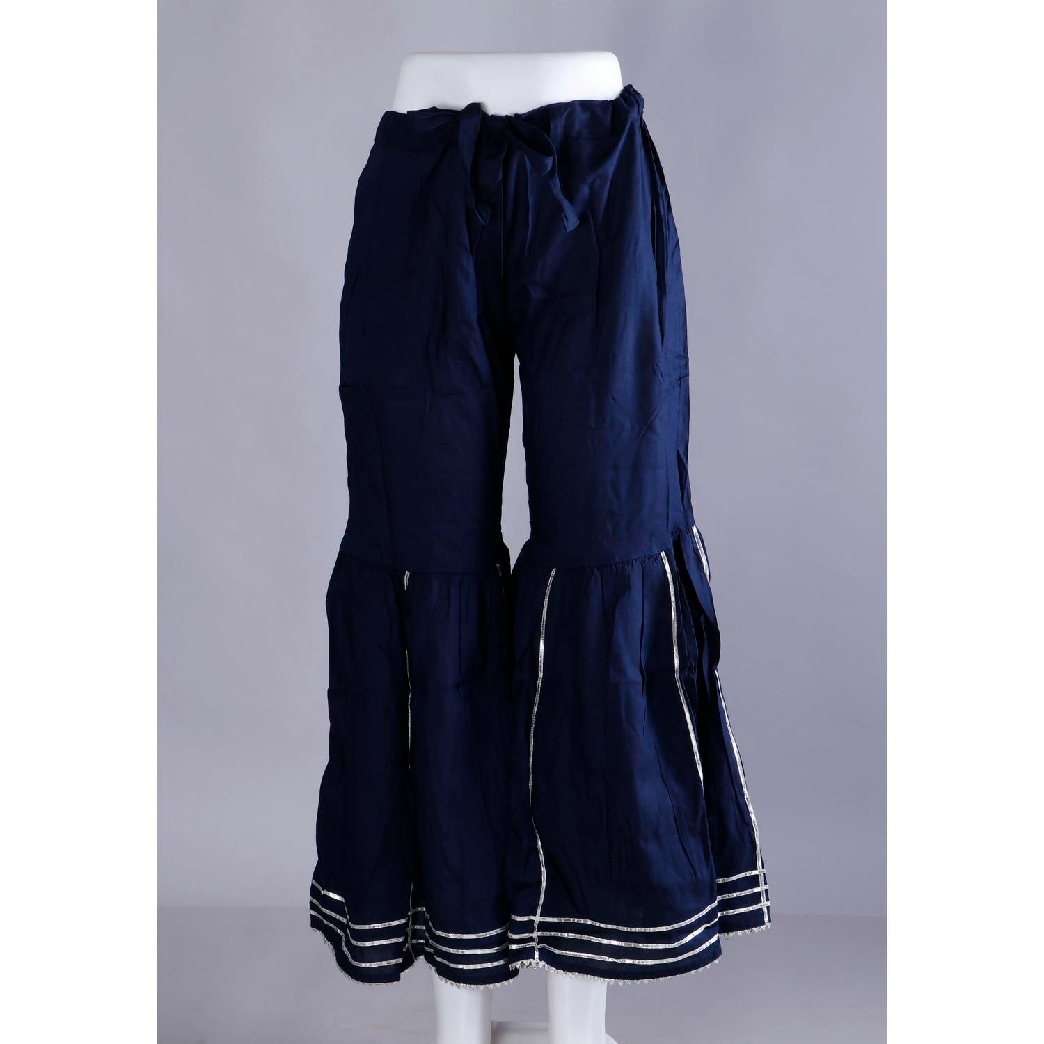 Navy Blue Colour Sharara Pants