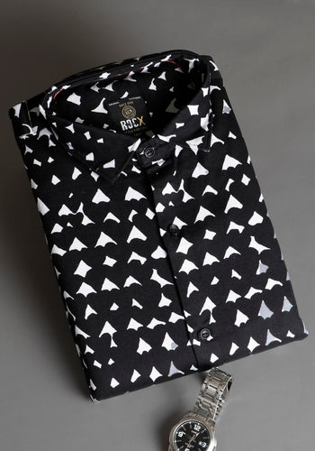 Black Colour Casual Shirt For Men