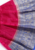 Buy Blue & Purple Colour Kanchipuram Pattu Pavadai Online Shopping