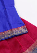 Buy Blue & Purple Colour Kanchipuram Pattu Pavadai Online