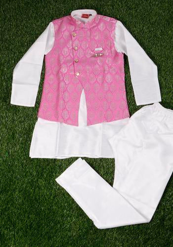 Boys Pink-Design Sherwani Set