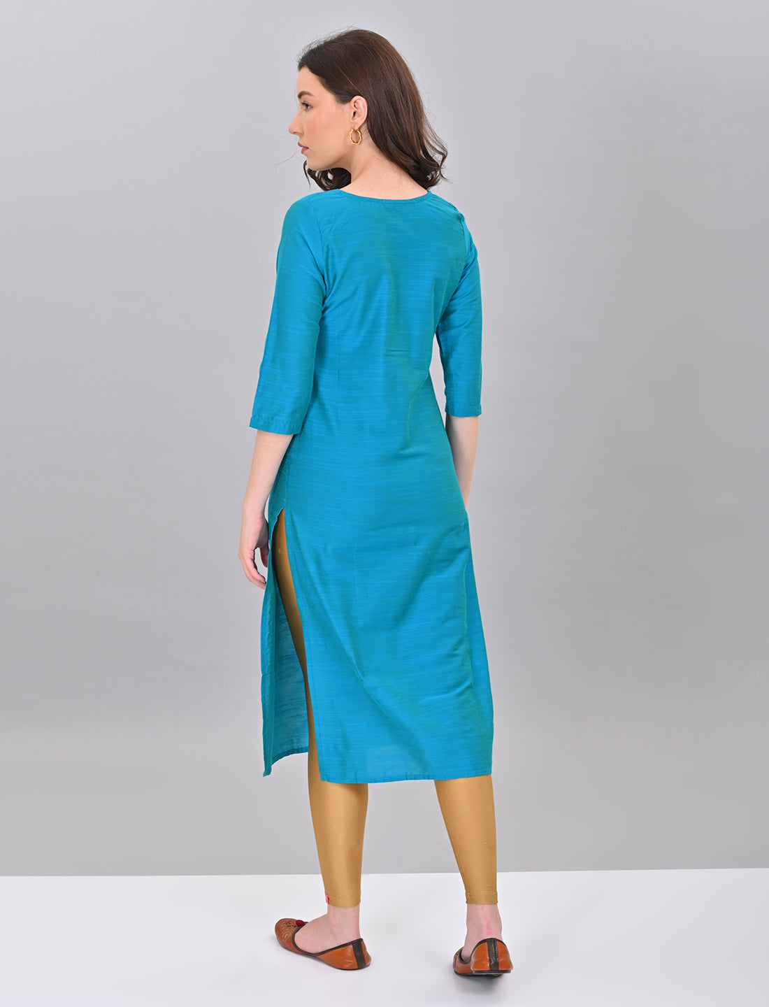 Stylish Women's Teal Blue Kurti
