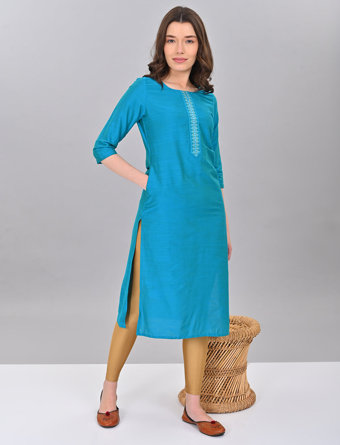 Shop Stylish Women's Teal Blue Kurti Online