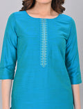 Order Stylish Women's Teal Blue Kurti
