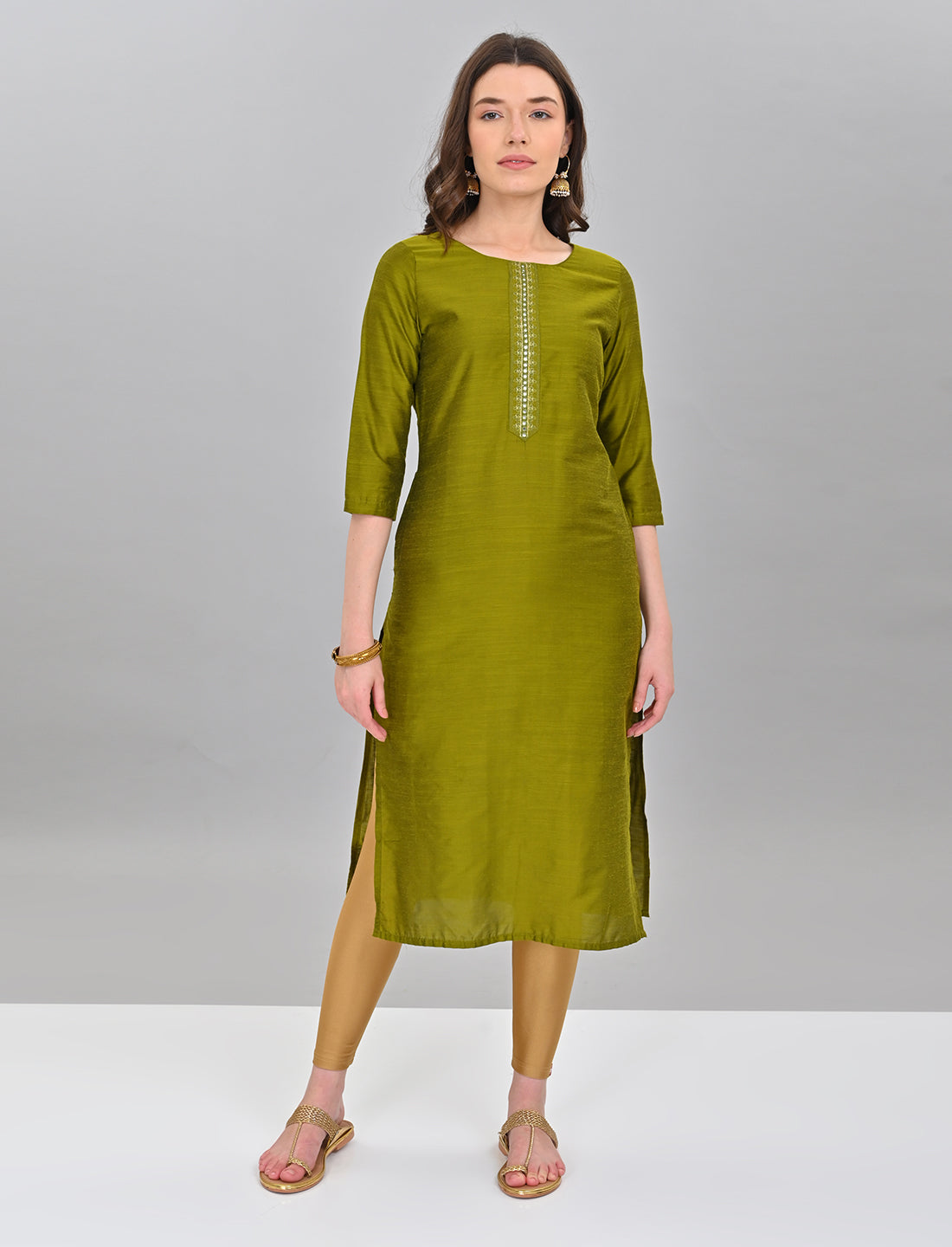 Stylish Women's Olive Green Kurti
