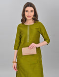 Stylish Women's Olive Green Kurti Online Shopping