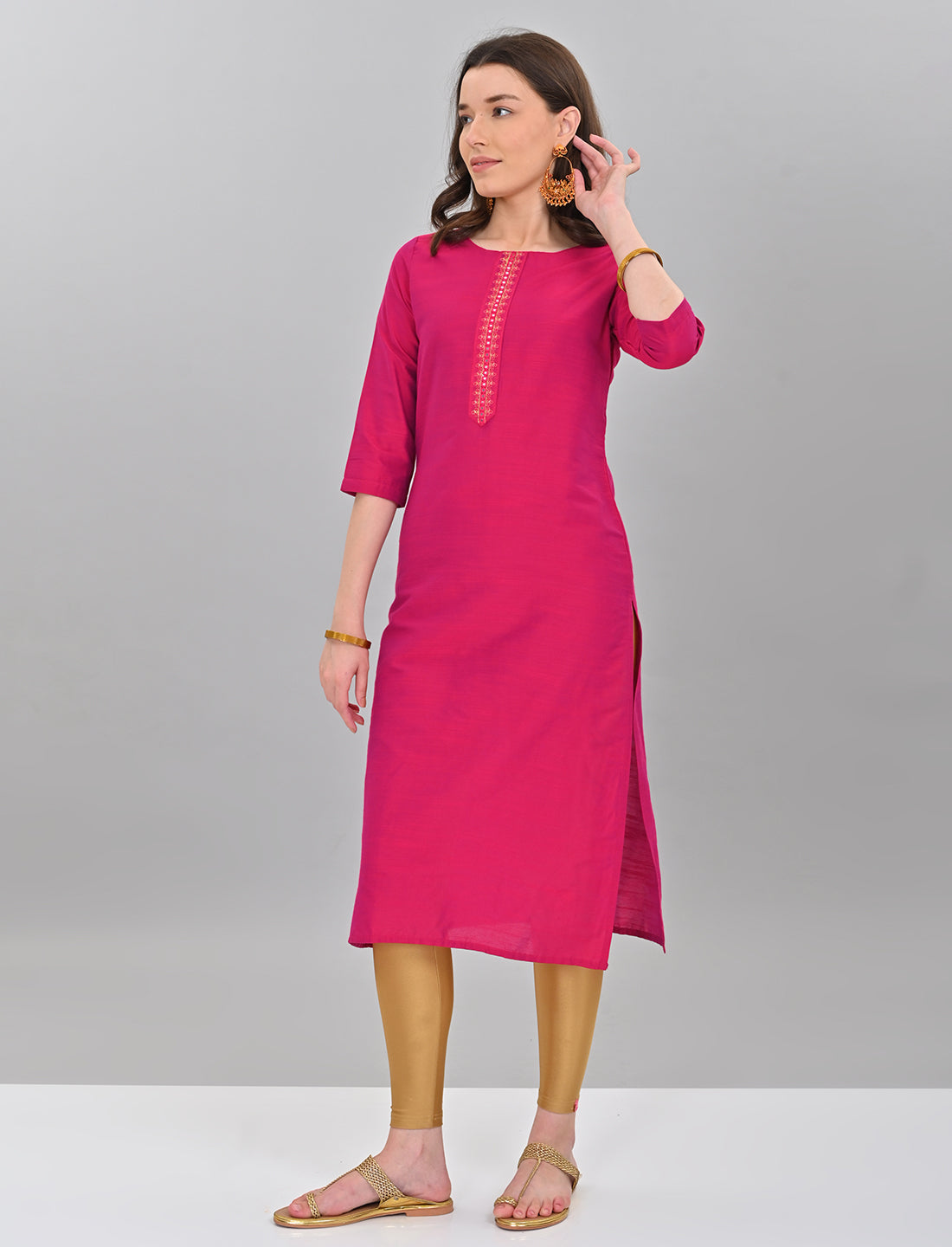 Shop Stylish Women's Magenta Pink Kurti
