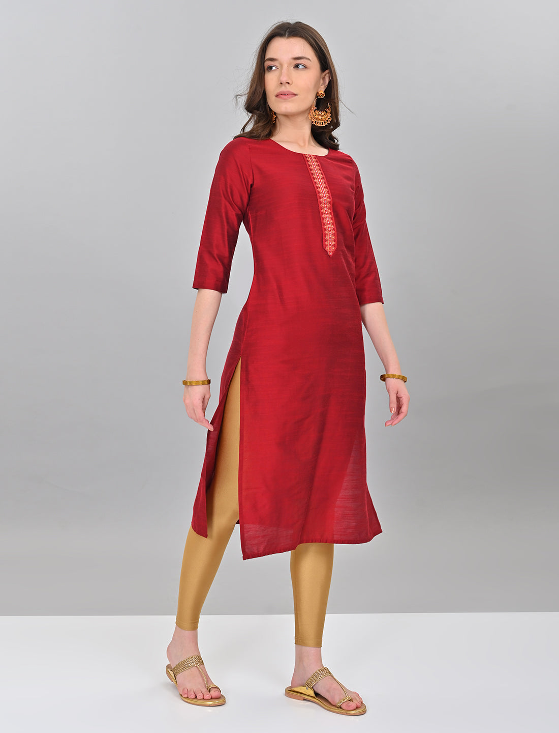 Buy Stylish Women's Maroon Kurti Online