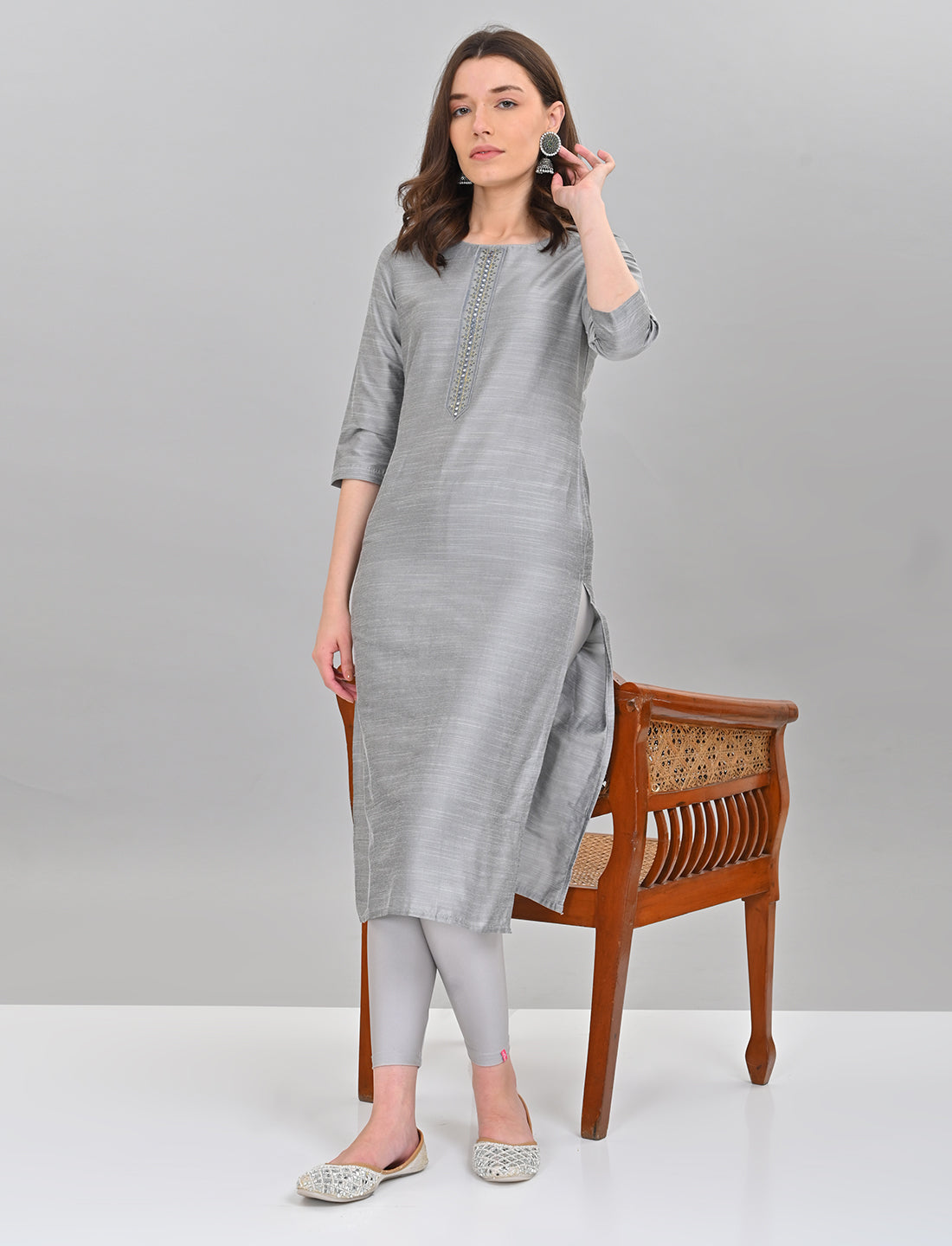 Order Stylish Women's Grey Kurti