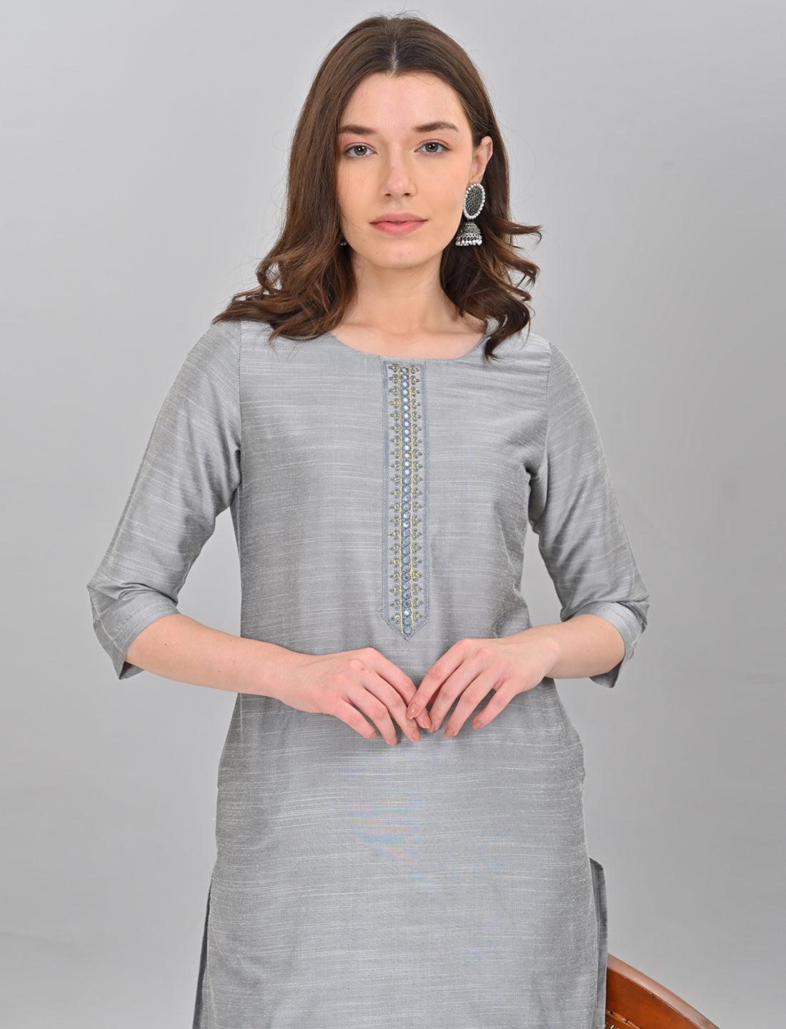 Stylish Women's Grey Kurti Online Shopping