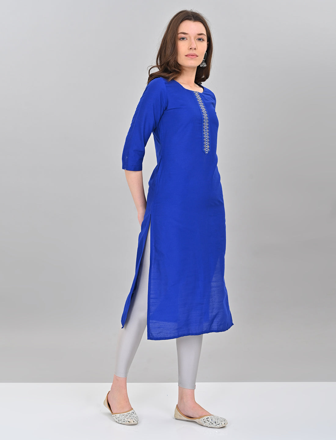 Buy Stylish Women's Royal Blue Kurti Online