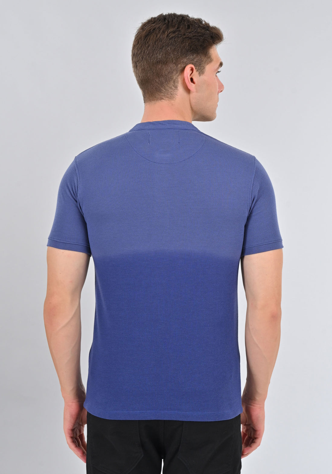 Nativebull Blue Color Cotton Half Sleeve Round Neck Tshirt