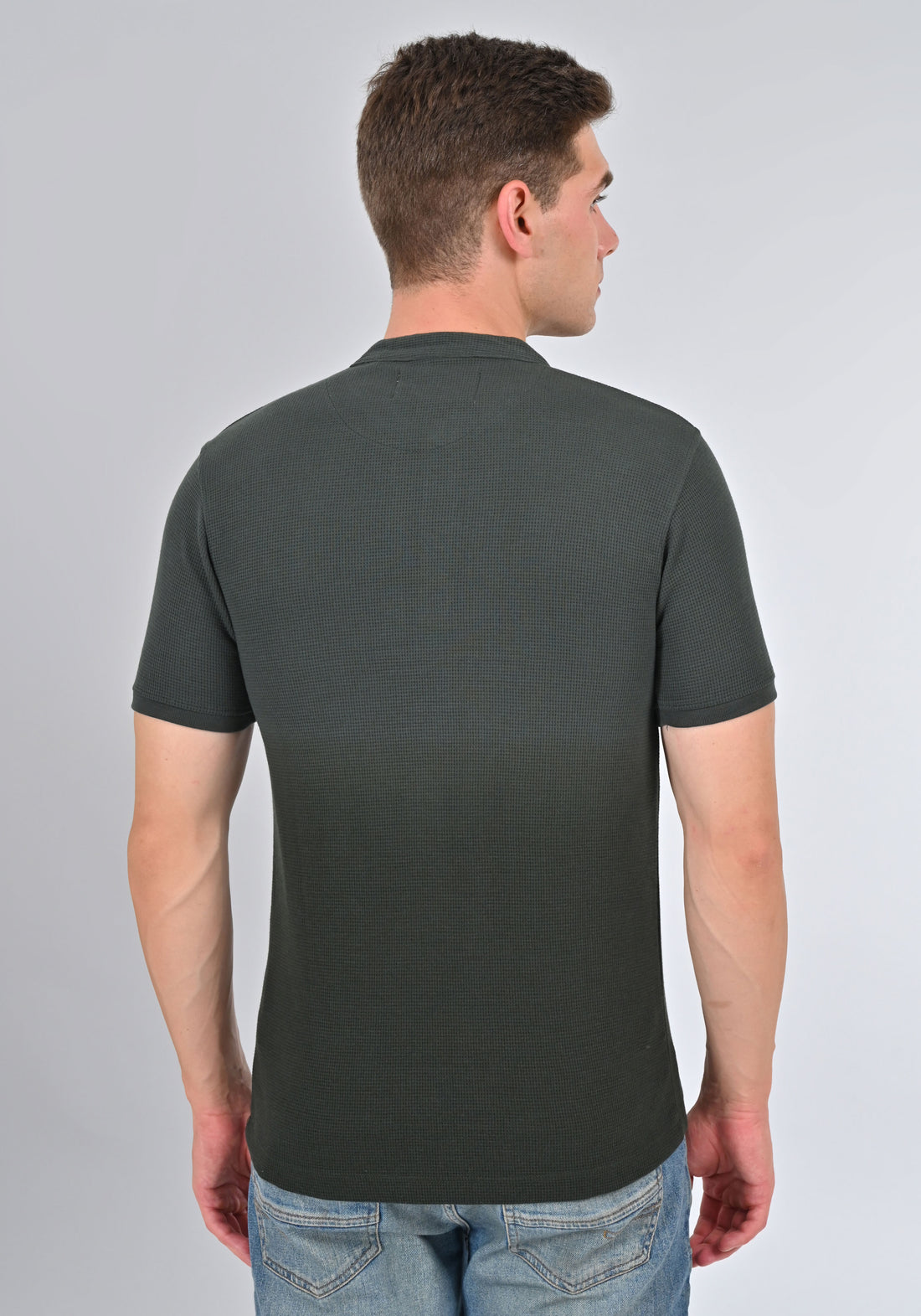 Nativebull Green Color Cotton Half Sleeve Round Neck Tshirt