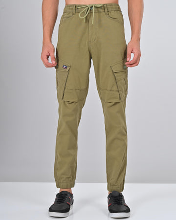 Nativebull Mens Slim Fit Khaki Cargo Pant