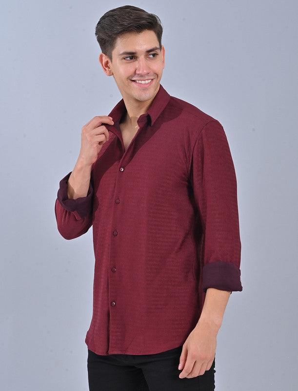 Native Bull Maroon Zigzag Shirt