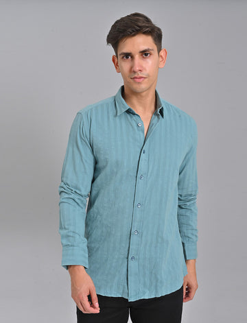 Native Bull Light Blue Striped Shirt