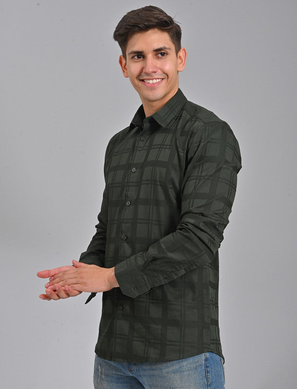 Native Bull Bottle Green Checked Shirt