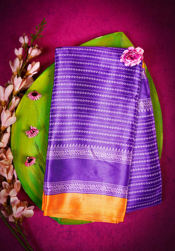 Purple Color Uniform Saree - U17