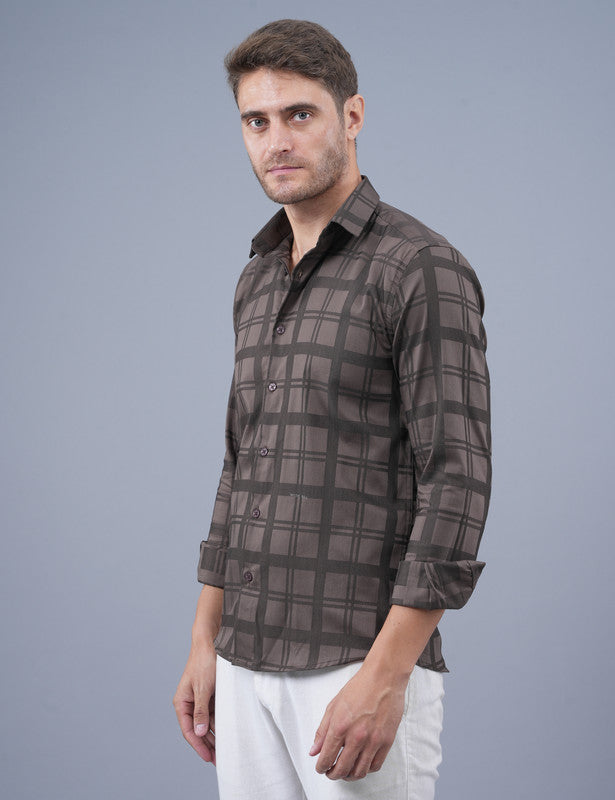 Native Bull Grey Small Checked Shirt