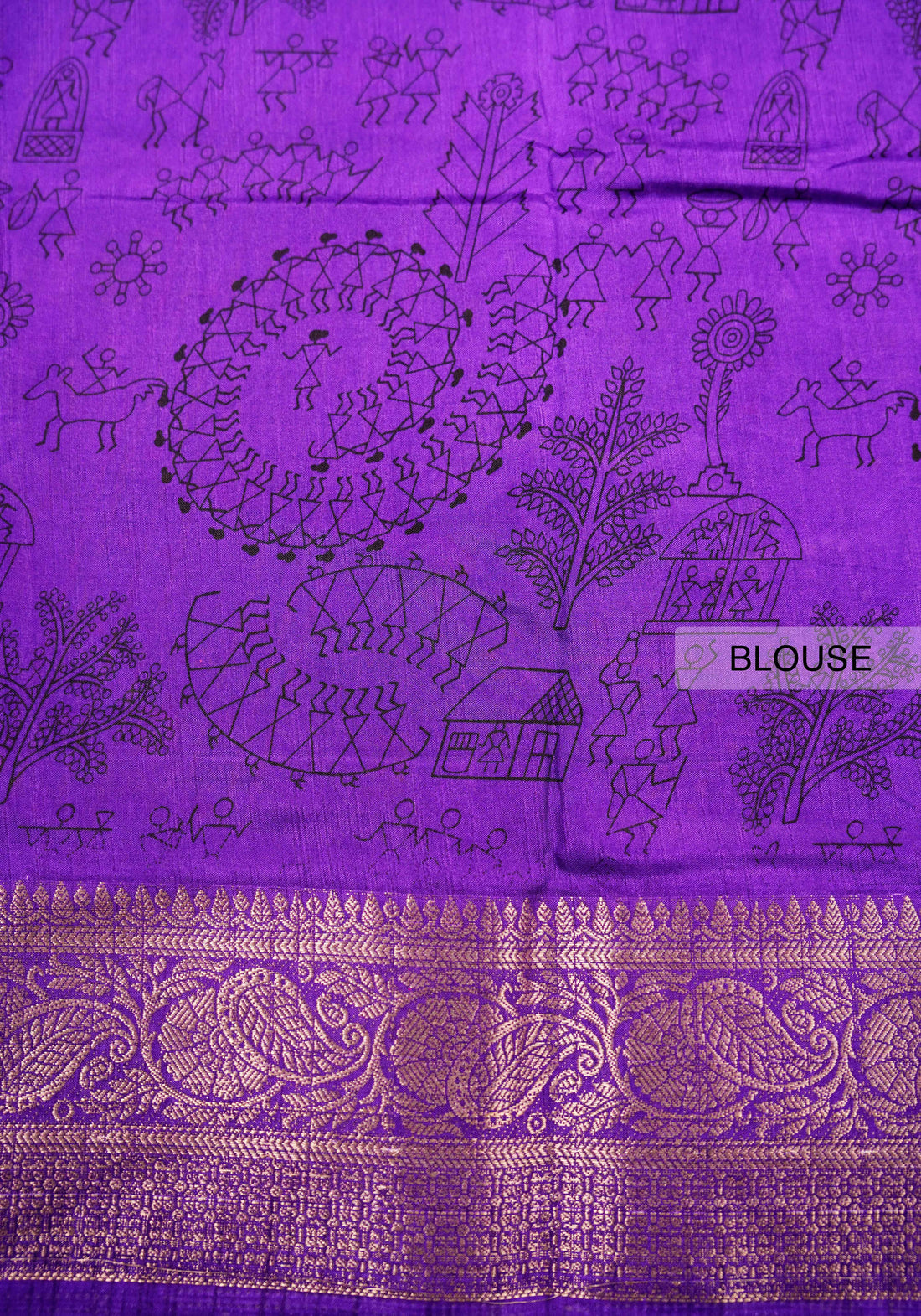 Dark Yellow With Purple Color Dola Saree - DO23