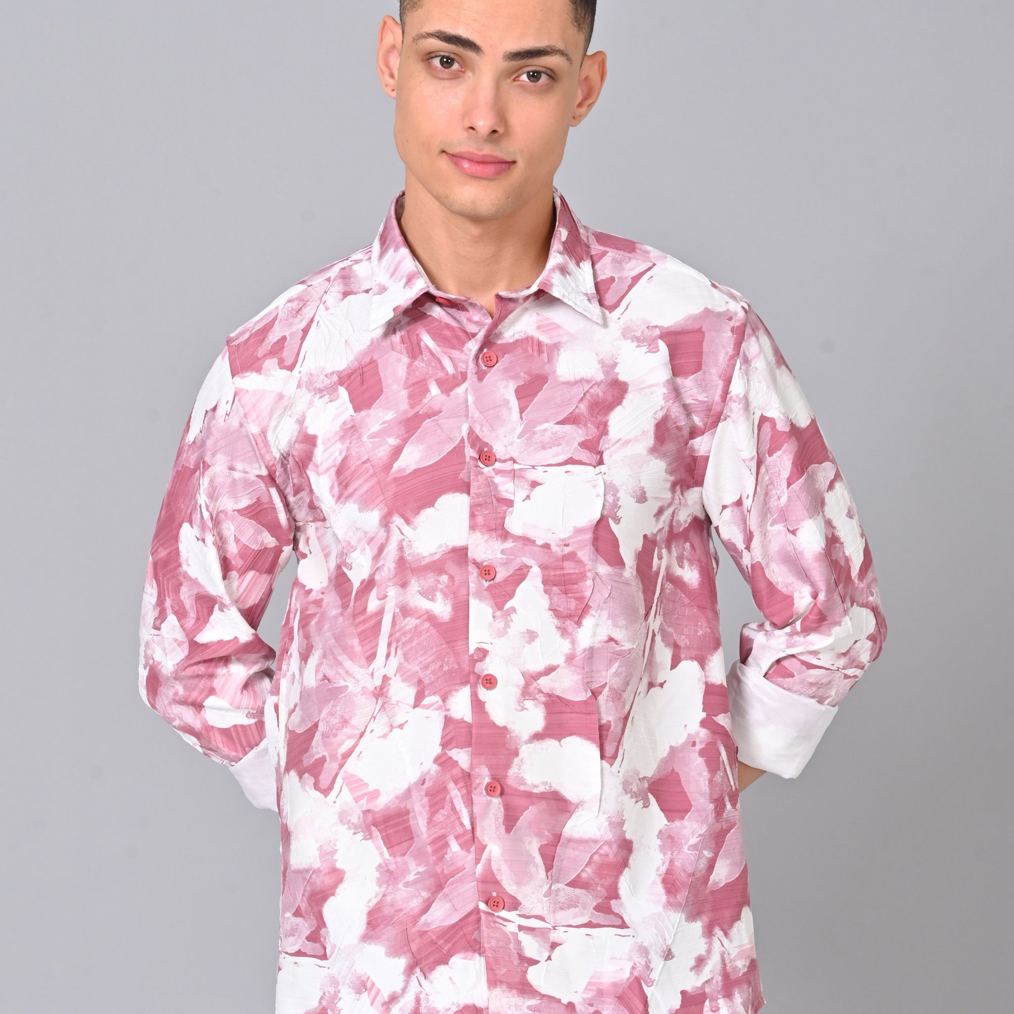 Men's Pink Tencel Shirt