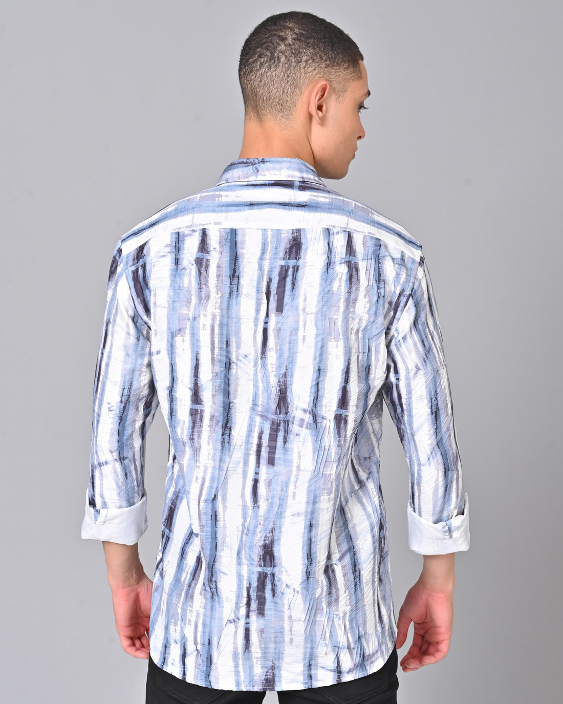 Men's Blue & White Tencel Shirt